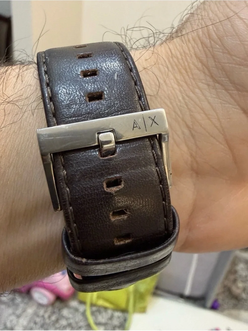 Armani Exchange Outerbanks AX2506 Mens Chronograph Brown Leather Watch 45mm AX